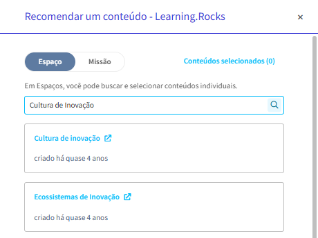 Learning.Rocks - Integração entre Avaliação e Espaços