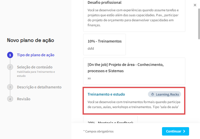 Como cadastrar seus conteúdos de Learning.Rocks em seu PDI?