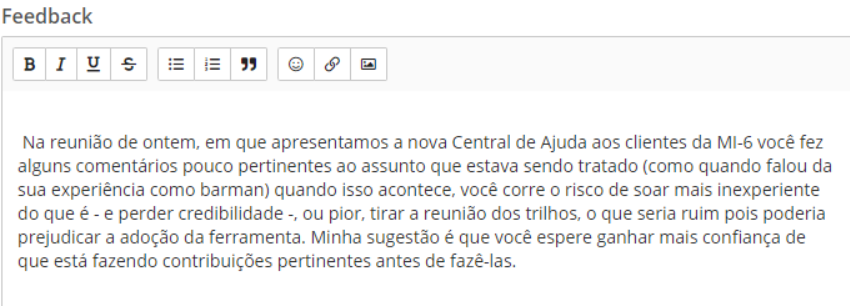 Como escrever um feedback construtivo?